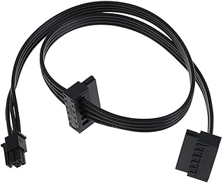 Bolwins Q59S 45cm Mini 4 Pin to 2 x SATA SSD PC Power Cable Compatible with Lenovo M410/M610 ATX Motherboards Ideal for SS…