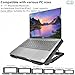 Laptop Cooling Pad, Cooler Pad Chill Mat 2 Quiet Fans LED Lights and 2 USB Ports 5 Height & with Adjustable Speed Mounts Metal Mesh Design, for 9