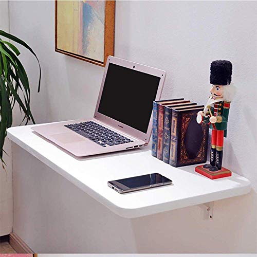Table pliante murale bois de pin et support étagère acier OneCo - 3