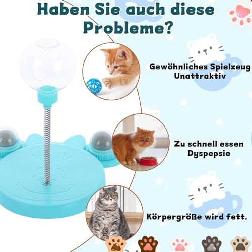 RNXSIB 1 Stück Wackelndes Hundeleckerli Spielzeug, Futterball für Hunde Lnteraktive Spielzeug mit Saugnapf, Leicht zu Reinigen, Geeignet für Hunde und Katzen Aller Körpertypen