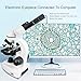 Microscope, Electronic Eyepiece, 5.0 Display, 20000X, Binocular Wide-Angle Eyepiece, Can Be Connected to Mobile Phones, Computers, for Scientific Experiments,10000X