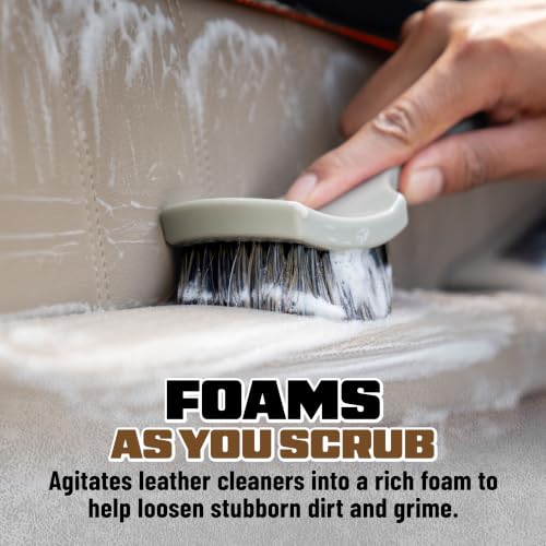Chemical Guys, Nifty Leather Detailing Brush, Synthetic Horse Hair | Safe on genuine, synthetic, vegan, colored leather, angled head keeps hands clean, pairs with Chemical Guys Leather Cleaner - image 3