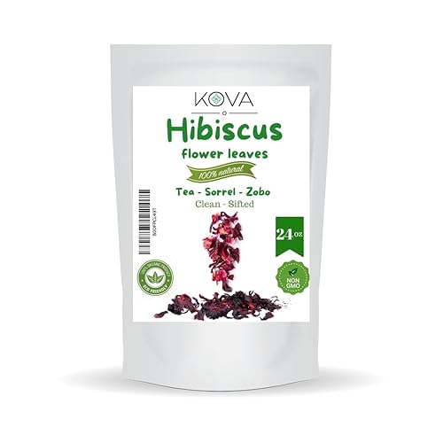 Miniatura 6 de Kovafood Flores secas de hibisco, hojas de acedera, hojas de zobo I Orgánico I NO OGM I Lavado y tamizado - 1.5lbs I 24oz