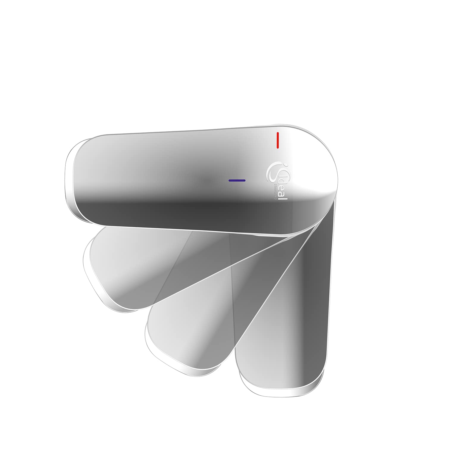 Ideal Standard B1711AA bateria umywalkowa Ceraflex, metalowy zestaw odpływowy G1 ¼, funkcja Bluestart, wysięg 101 mm, wysokość wylotu 68 mm, chrom