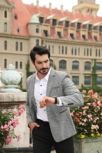 Cloudstyle Mens Casual Sport Coat 1 Button Slim Fit Suit Jacket Business Daily Blazer2