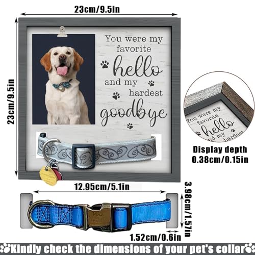 Sporgo Holz Bilderrahmen mit Foto: Hund und Katze Gedenk Fotorahmen, Andenken An Verstorbenen Hund, ErinnerungBilderrahmen, Holz Bilderrahmen für Hunde oder Katzenbesitzer (9 x 9 Zoll)