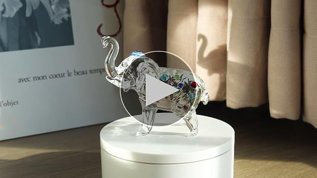 Amazon.com: LONGWIN Crystal Elephant Status of Glass