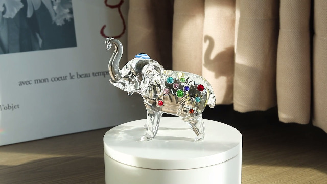 Amazon.com: LONGWIN Crystal Elephant Status of Glass Figurines
