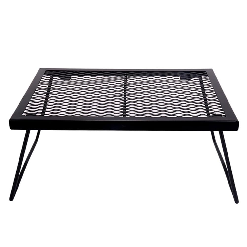 Parrilla plegable para fogata, parrilla de campamento resistente para campamento, parrilla plegable para barbacoa al aire libre, camping