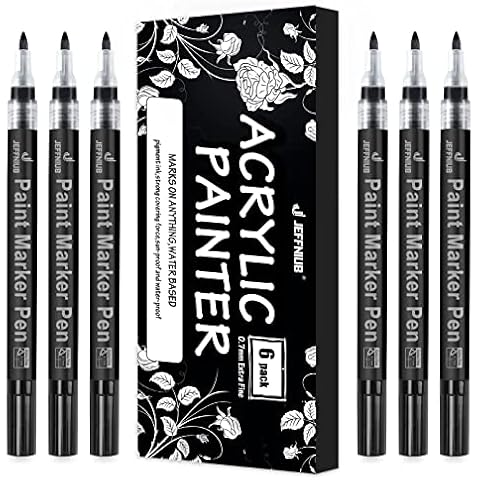 JEFFNIUB Black Permanent Marker Pens for Crafting Cover