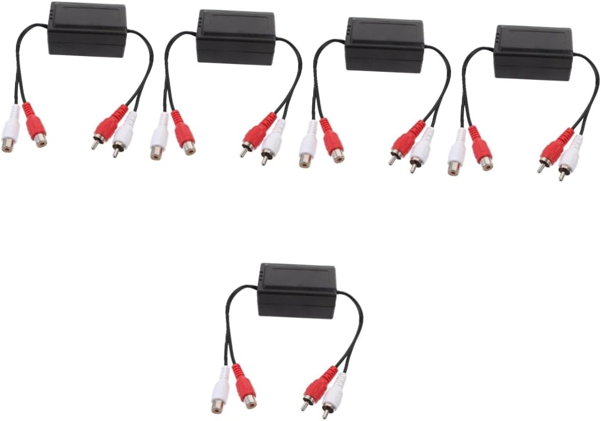 MERRYHAPY 5pcs Ground Noise Isolator for Easy to Install Filter Compatible Various Models Sound Quality Clarity Protects Audio Equipment from Noise