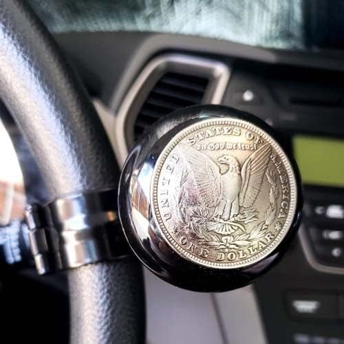 Black Steering Wheel Suicide Spinner Power Handle Knob Car & Truck Eagle Dollar Model-PYT-8888-5119