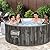 Coleman SaluSpa Napa AirJet 2 to 7 Person Inflatable Hot Tub Round Portable Outdoor Spa with 180 Soothing Jets with Cover, Gray