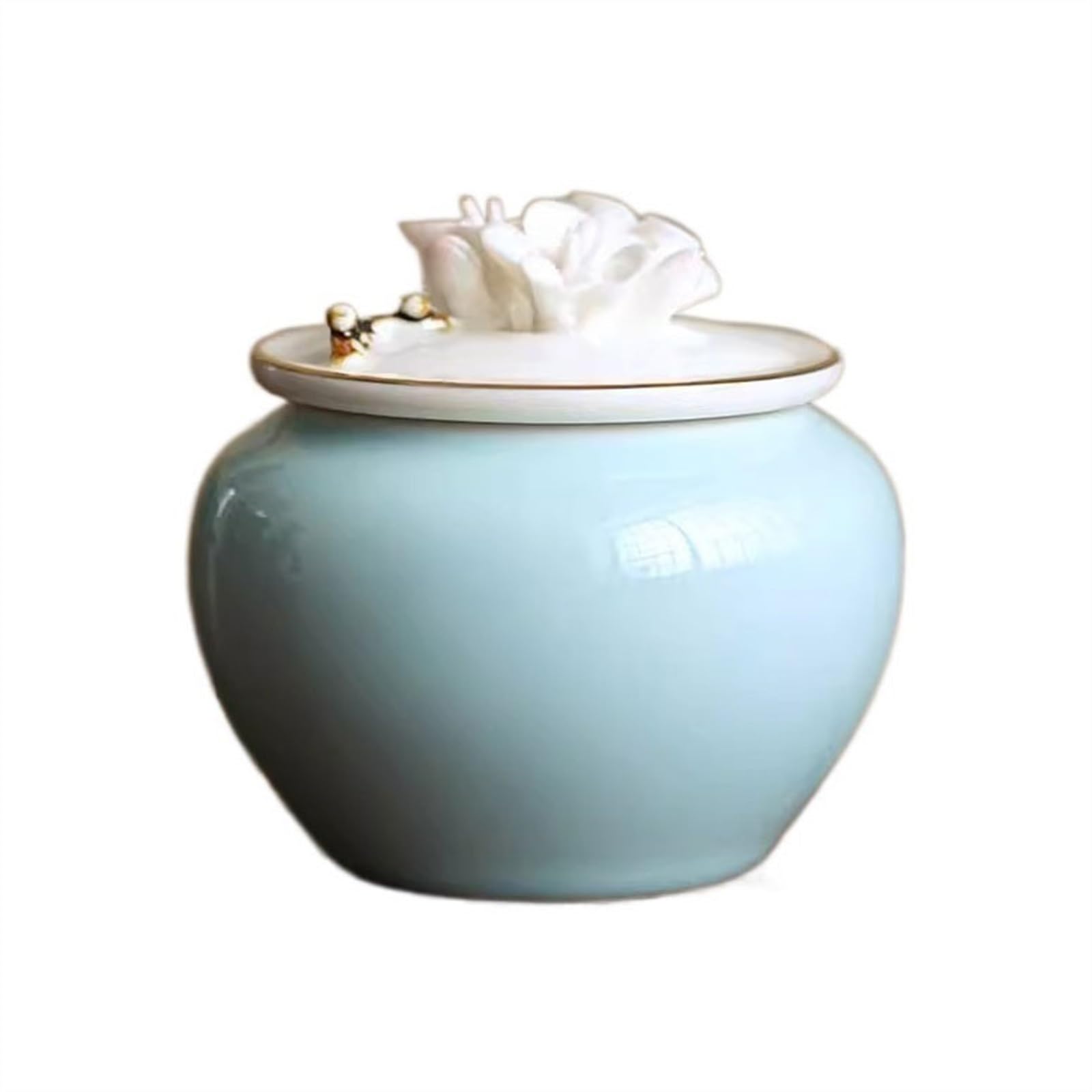 Bx9rE7tK3g Kitchen Storage Jar Handmade Pinch Flower Blue Ceramic Tea Canister Kung Fu Set Household Multifunctional Sealing Jar Ceramic Tea Canister