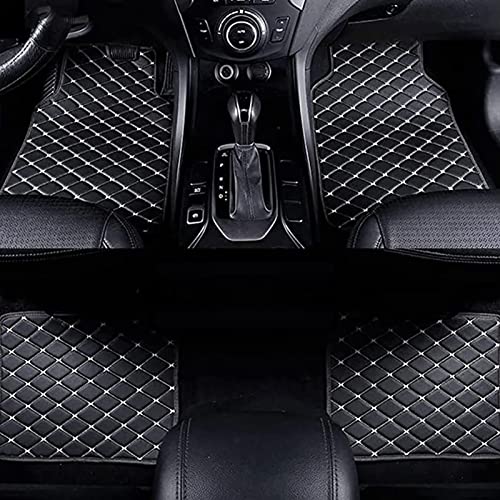 Voor Acura ZDX 2009-2017 Op Maat Gemaakte Lederen Autovloermatten, Alle Weersomstandigheden Voorste Achtervoetpads Tapijtset Antislipbeschermers Styling Accessoires,C/Black-Beige