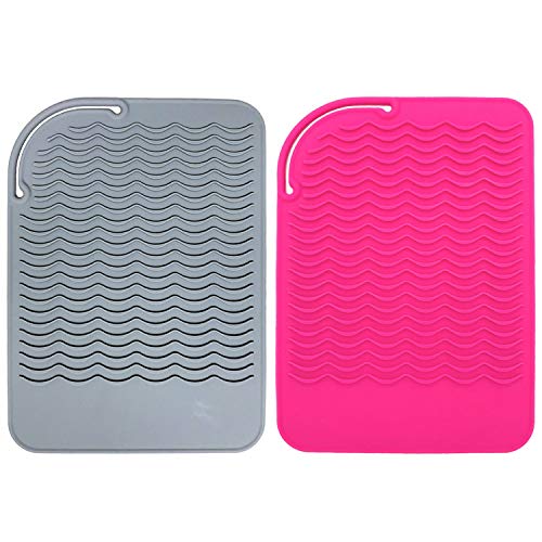 2 Heat Resistant Mats for Curling Irons, Hair Straightener, Flat Irons and Hair Styling Tools 9