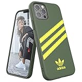 アディダス iPhone12ケース / iPhone12proケース サンバ 3-ストライプス & ロゴ FW20 デザイン グリーンxイエロー [adidas iPhone 12 / 12 Pro カバー wild pine/acid yellow SAMBA]