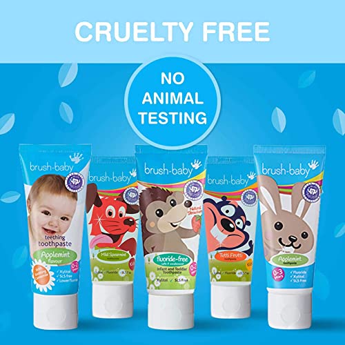 brush-baby baby amp toddler toothpaste 0-3yrs  gentle apple mint flavour 50ml