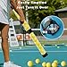 NEESEEYEE Pickleball & Tennis Ball Picker Holds 14 Balls, Ball Pickup Tube with Shoulder Strap, Lightweight Easy Pickup Portable Ball Holder, Pickleball & Tennis Ball Hopper