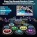 Electronic Drum Set with 7-Color LED Light Show on Strike, 9-Pad Electric Drums Set Bluetooth MIDI Support, Extra-thick Electric Drum Pads for Better Rebound, Perfect Christmas/Birthday Gift for Kids