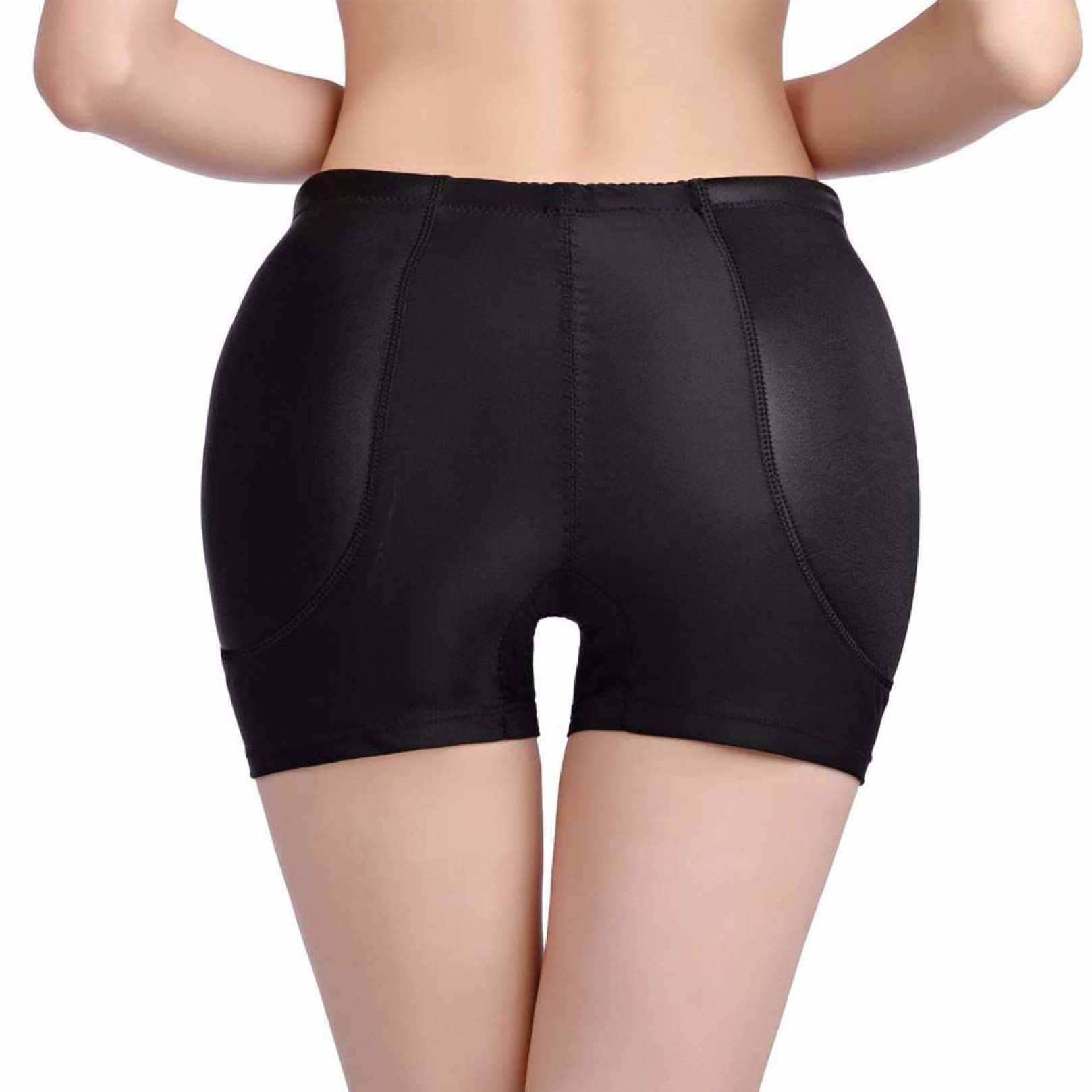 Mutandine Modellanti per Fianchi da Donna, Imbottite in Schiuma, Modellanti per Glutei Finti, Pantaloncini da Donna (Nero XXL)