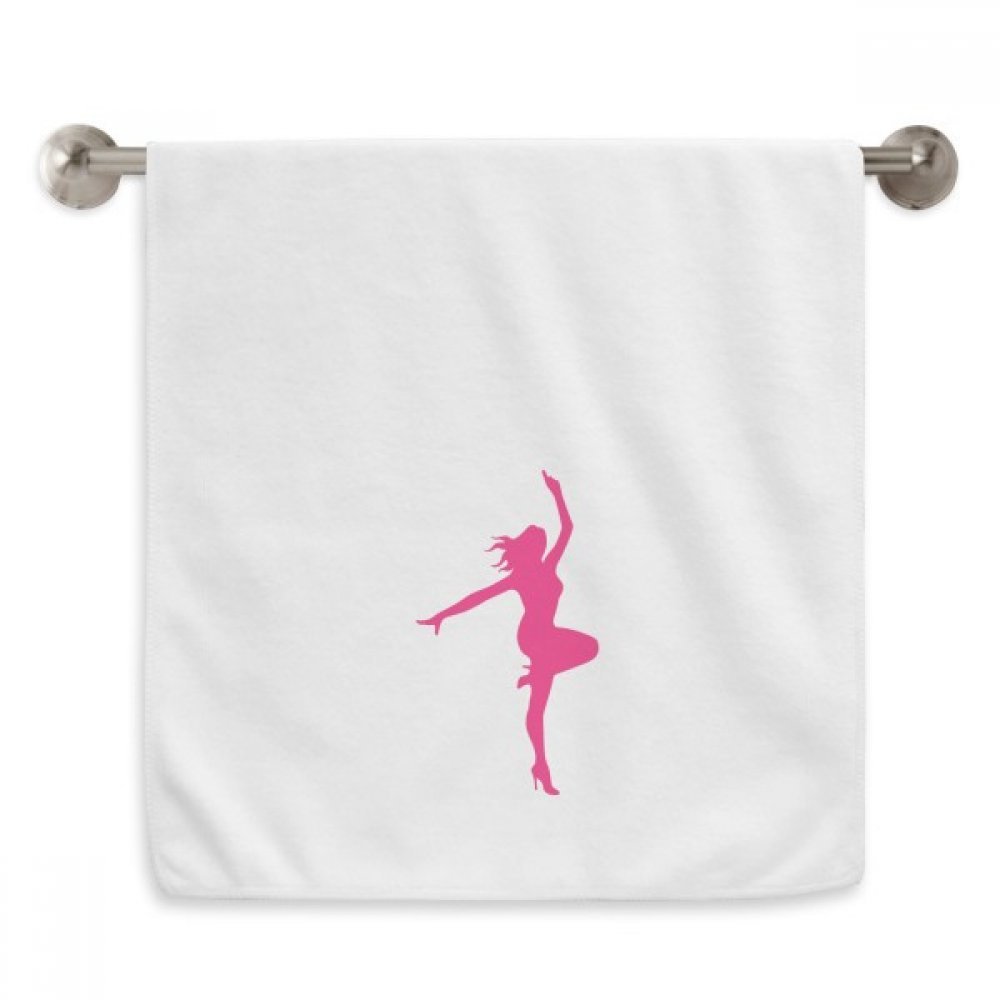 Serviette visage blanche motif danseuse ballet idéal pour la salle de bain enfant