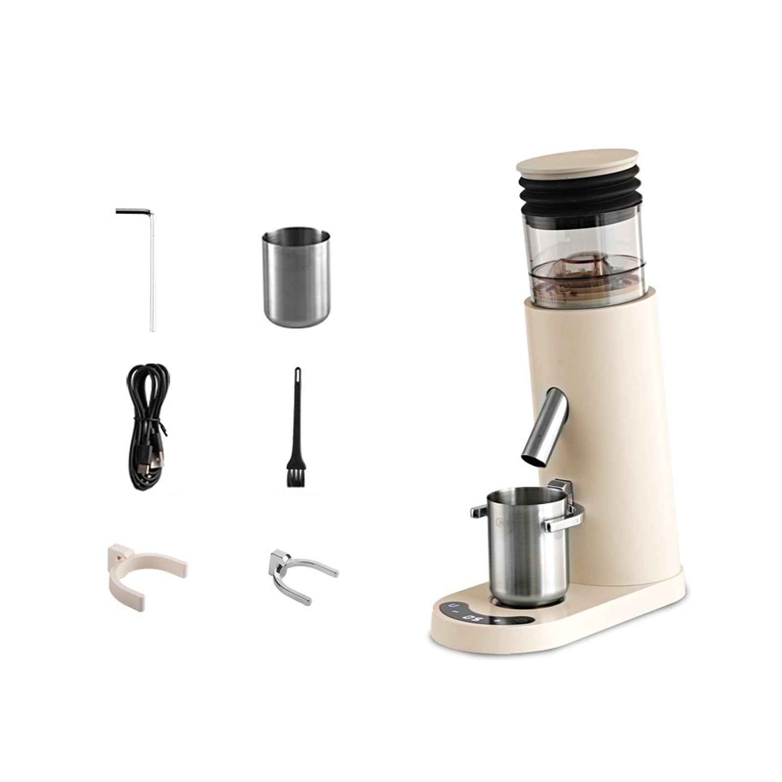 Tsophreniq Quiet Operate Single Dose Burr Coffee Grinders with 60 Grinding Levels High Electric Coffee Grinder Offices & Travel