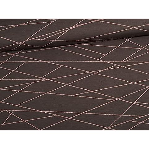 Mamasliebchen Bio-Sommer-Sweat-Stoff shapelines Glitter 2021#mud Rosegold Glitzer Cover