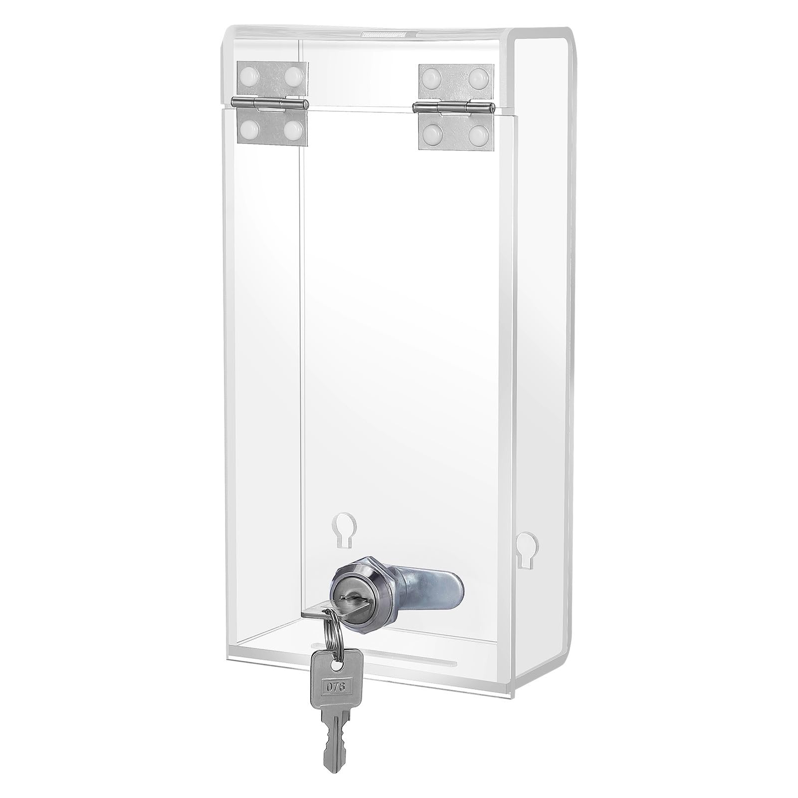 Garneck Transparent Phone Lock Box with Secure Storage And Lockable Design for Office Home Use - Key Or Screw Style