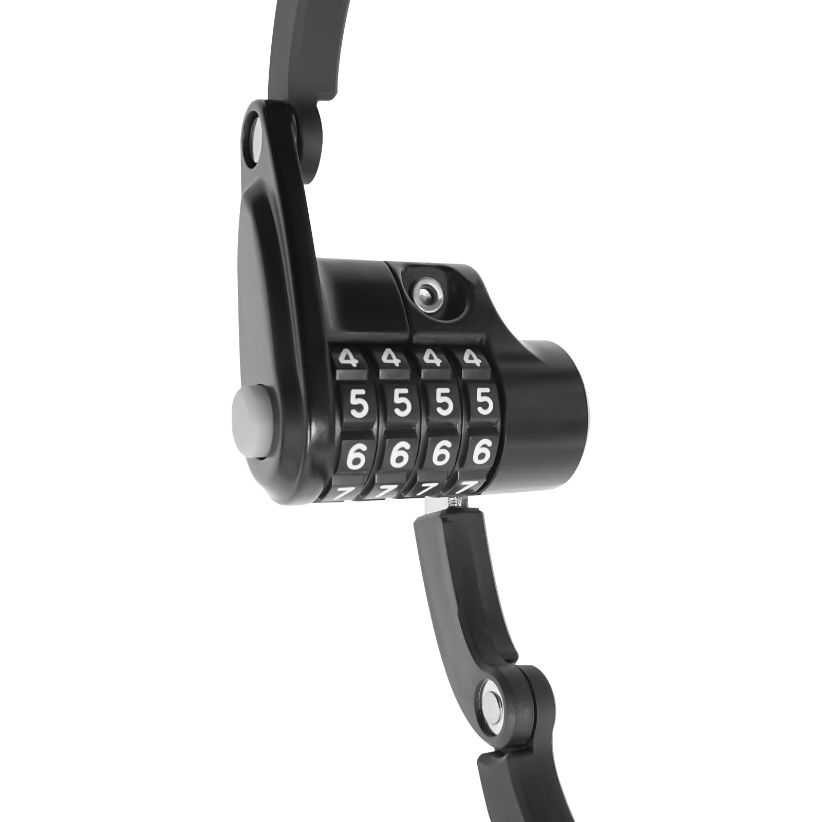 Lucchetto per bicicletta a 4 cifre, lunghezza 85 cm, con supporto per mountain bike, bici da corsa, BMX/MTB (nero)