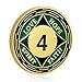 NA Medallion Just for Today NA Token NA Chips NA Coins Gold Plated Narcotics Anonymous Coins Sobriety Coin Chip Birthday Anniversary Token Recovery Gift-Transparent Plastic Case Included-4 Years