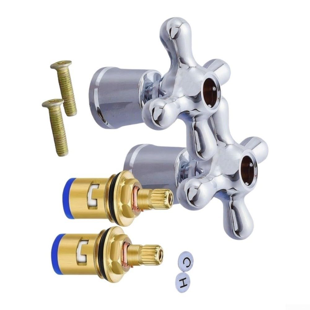Cartucho de para grifo 35mm Pie Plano Repuesto Válvula Cerámica ABS para Cocina Baño para ducha Monomando Mezcladora Frío Caliente Kit Reparación