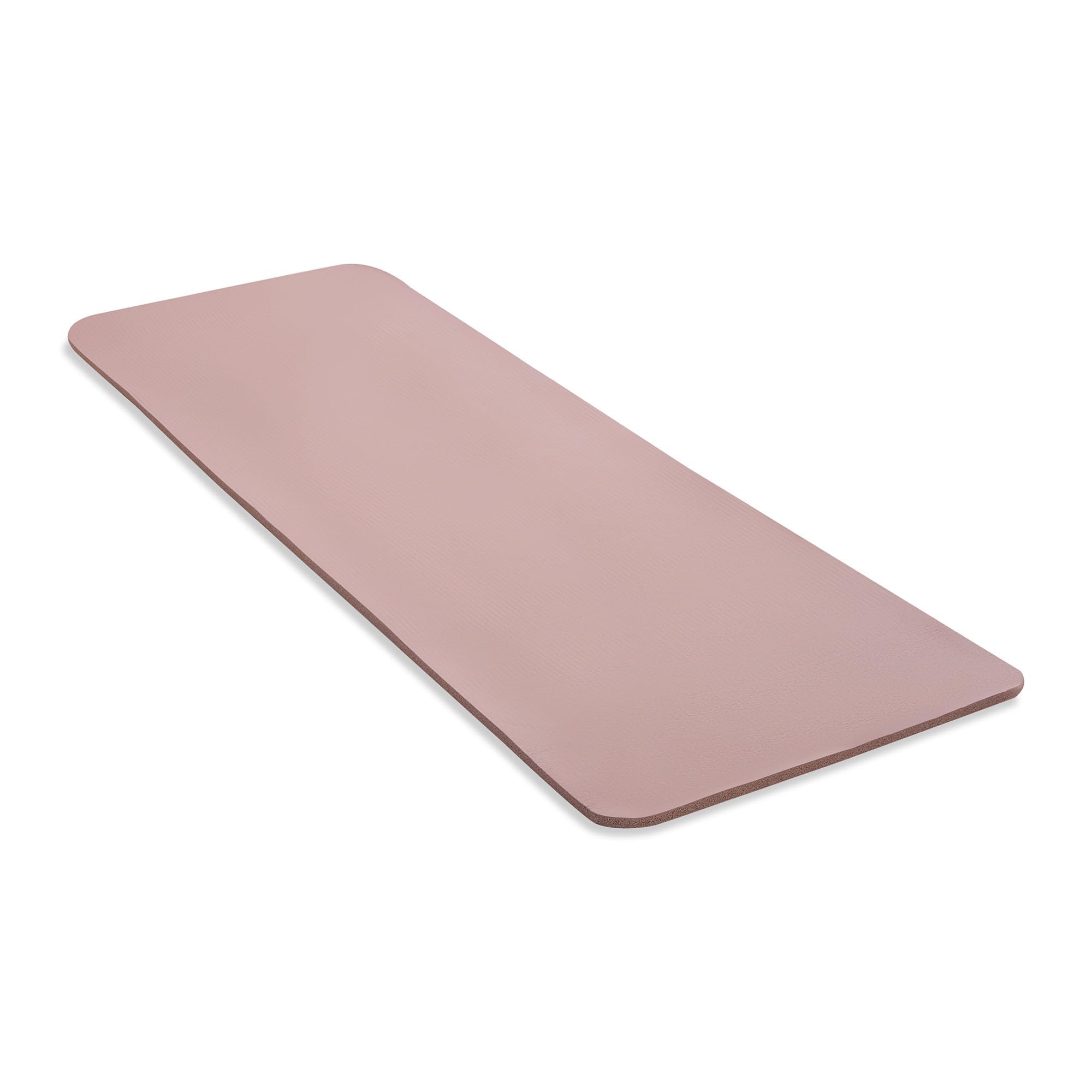 HyperMotion Mata do Ćwiczeń Fitness i Jogi NBR 183x61x1,5 cm Brudny Róż, Antypoślizgowa 15 mm, z Paskiem do Ćwiczeń i Przenoszenia, Gruba Mata do Jogi, Pilates i Stretchingu