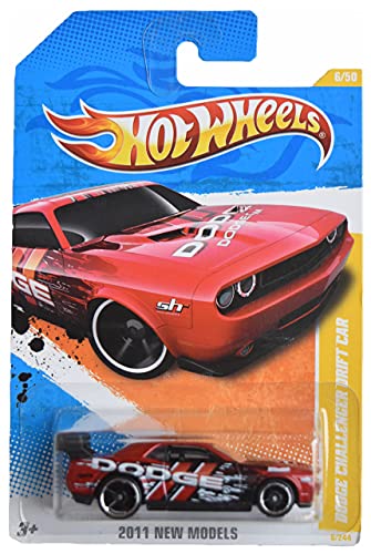 Hotwheels Dodge Challenger Drift Car rojo miniatura 1