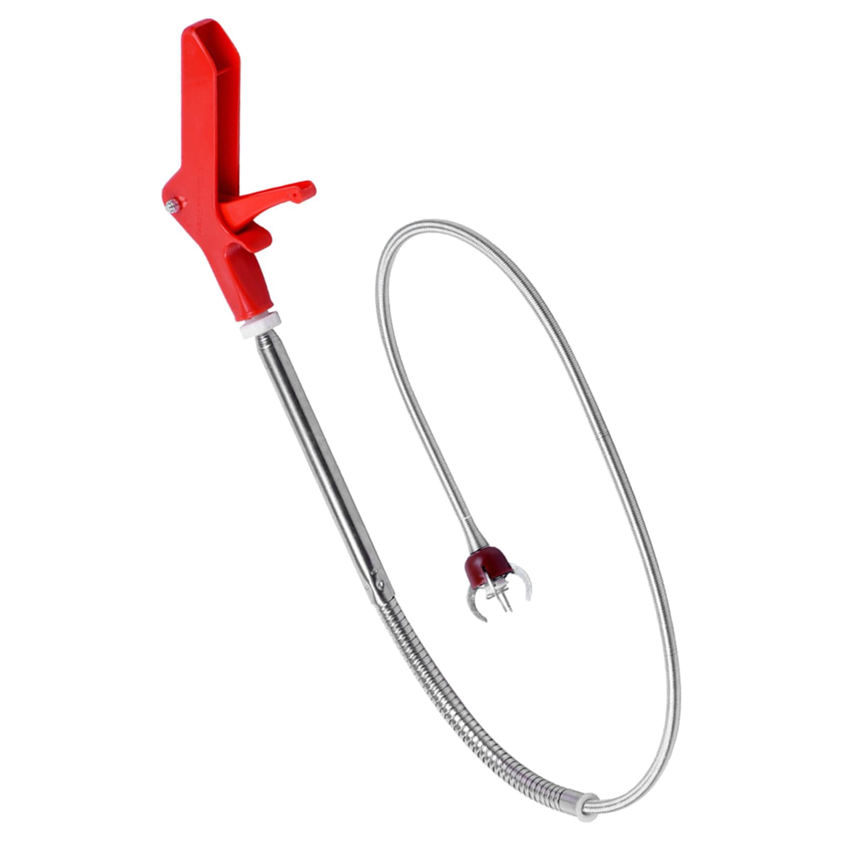 SECFOU Outil Déboucheur de Canalisation 130cm en Acier Inoxydable 4 Griffes pour Nettoyage et Débouchage des Éviers et Toilettes Cuisine