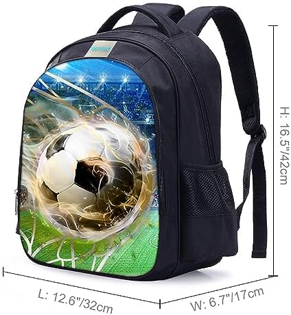 Rugzak voor jongens met voetbalprint - Coole schooltas met één maat
