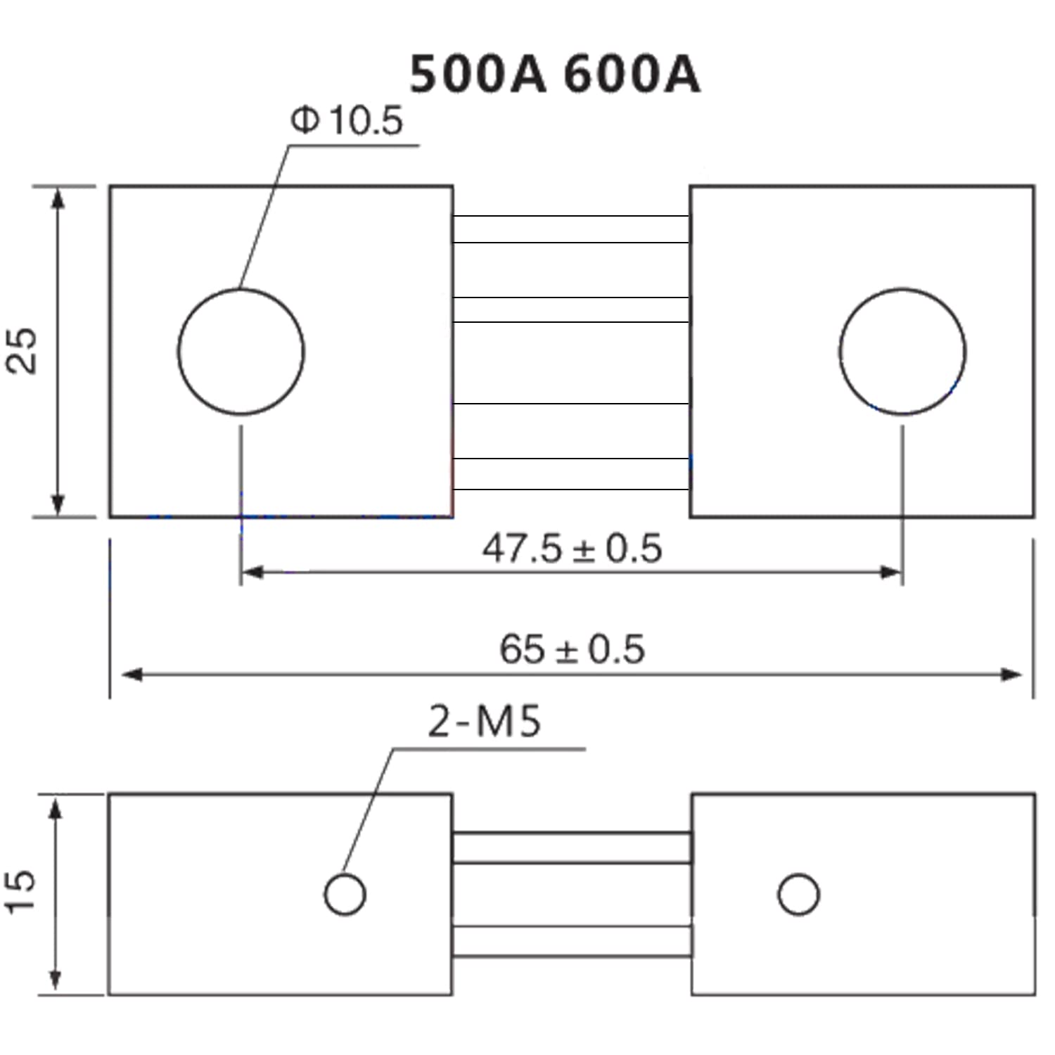 Fielect 600A 75mV DC Corrente Meter Shunt Resistenza Resistenza per DC Amperometro Shunt FL-19 1 Pz