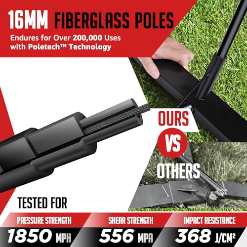 Volleyball Net, 12ft/20ft Training Set Height Adjustable, Portable Freestanding Practice for Hitting or Serving Drills, Pop up With Carry Bag for Backyard or Outdoor