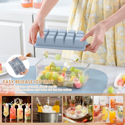 Set de 4 moldes de silicona para cubitos de hielo miniatura 5