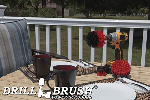 image for Drill Power Heavy Duty Stiff Bristle Scrub Brush Cleaning Kit – Conc