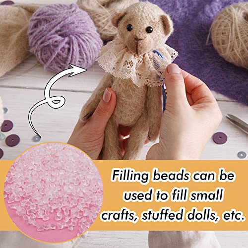 Image of Doll Stuffing Beads, 7oz Weight Stuffing Beads, Craft Plastic Filler Beads for Weighted Stuffed Animal - 200g