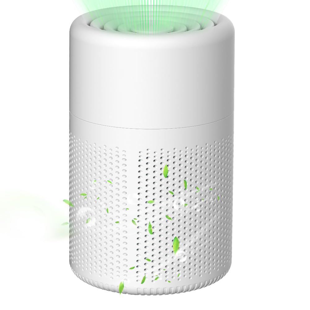 BIZOI Small Air Purifiers for Bedroom Home with H13 HEPA Filters, Portable Air Cleaner with HEPA Filter & Aromatherapy, USB Power, Silent Smoke Remover for Pet Dander Dust Pollen Odor
