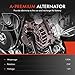 A-Premium Alternator Compatible with Buick LaCrosse 2010-2016 & Cadillac SRX 2010-2012 & Chevrolet Captiva Sport, Equinox, Impala & GMC Terrain, 12V 150Amp CW 6-Groove Pulley, Replace# FG15S019