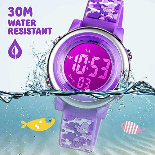 cofuo Kids Digital Sport Waterproof Watch for Girls Boys, Kid Sports Outdoor LED Electrical Watches with Luminous Alarm Stopwatch Child Wristwatch 3-12 Years3