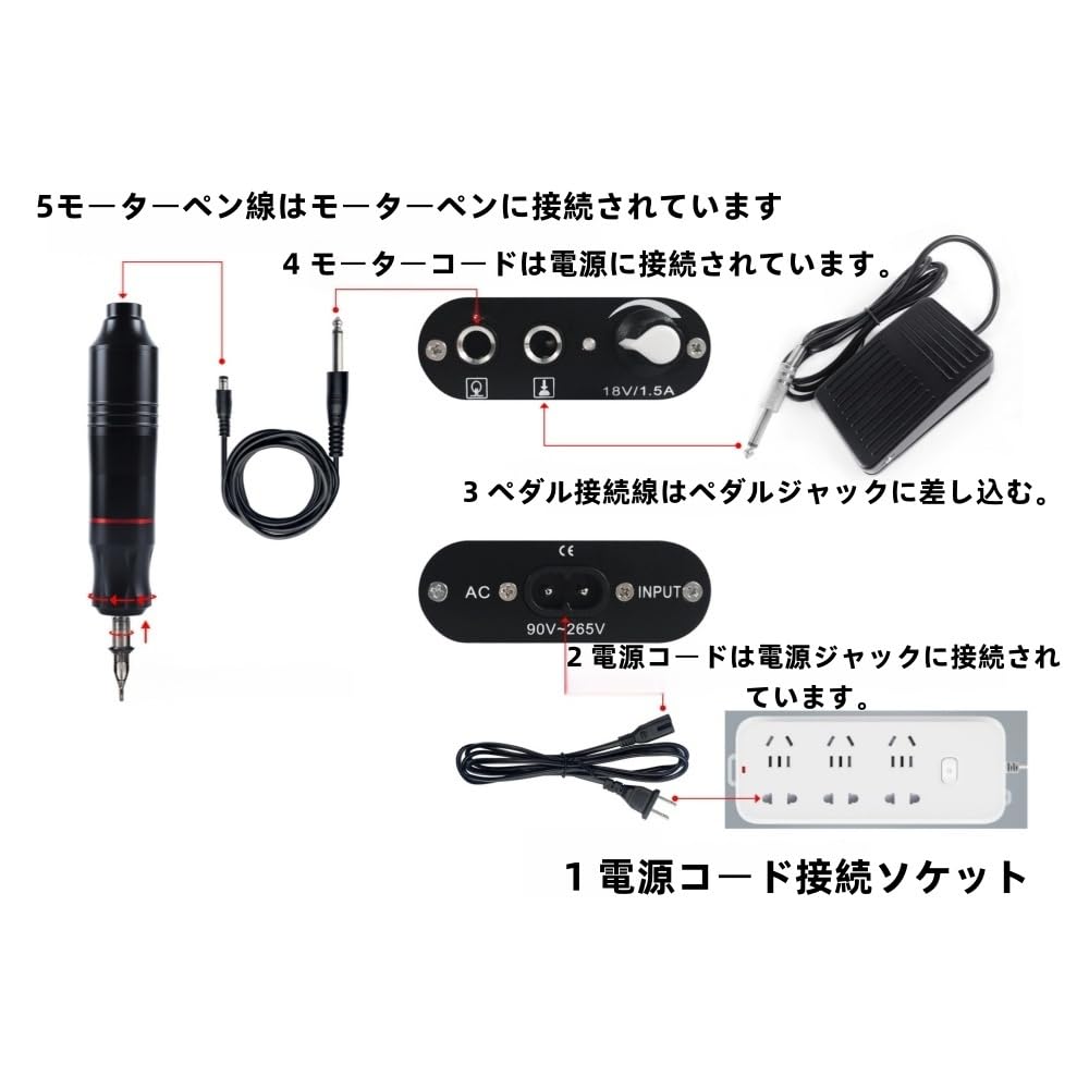 Amazon | MCVOG モーターペンセットタトゥーペンセット タトゥー機器