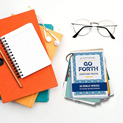 Scripture Memory And Daily Devotional For Students — Christian Easter Basket Stuffers — Go Forth Encouraging Bible Verse Flash Cards (Graduation Gifts, Confirmation Gifts) #TOP5