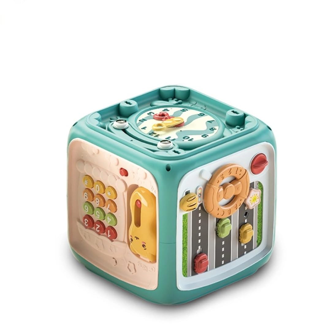 PLUSPOINT Multi Activity Interactive Activity Cube - Multicolor | Educational Game Cube for Kids, Babies and Toddlers | Durable and Fun to Play | with Interactive Sounds and Light Kids Birthday Gift (B0D8FS4N81) Amazon Price History, Amazon Price Tracker