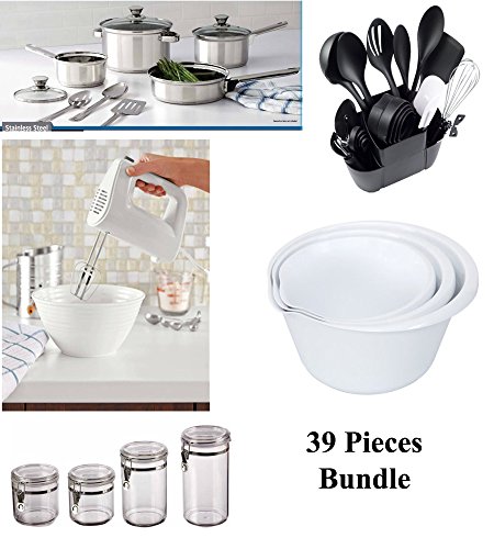 Mainstays 10-Piece Stainless Steel Cookware Set