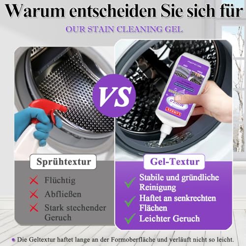 150ml Mould Stain Remover Gel mit Pinsel, Haushalts Mould & Mildew Reiniger, Effektiver Schimmelflecken-Reiniger-Gel für Waschmaschine… – Ansicht 5
