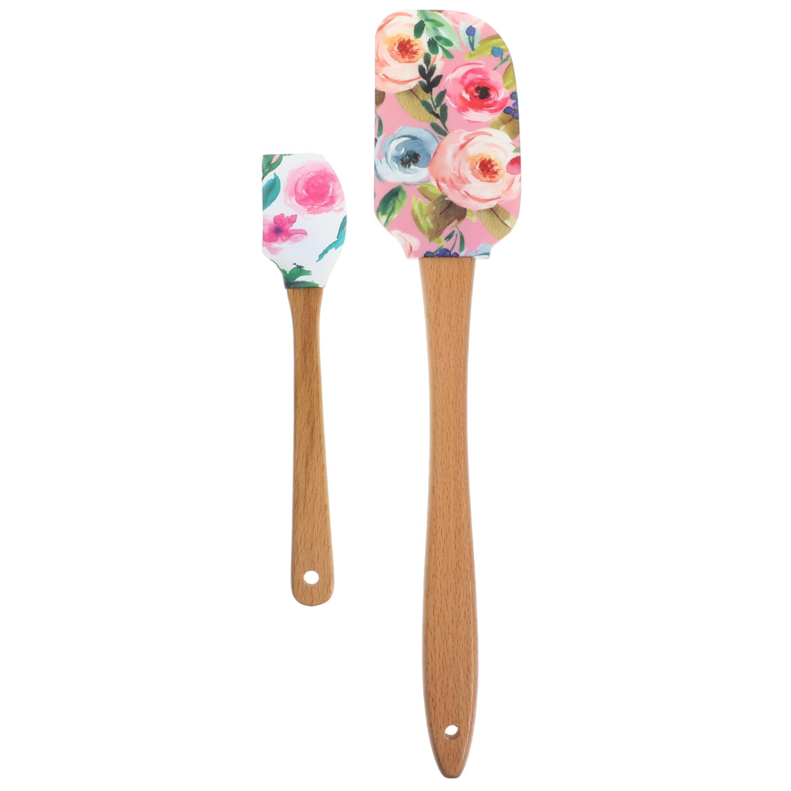 Cabilock 3 Juegos Espátula De Silicona Crema De Pastel Raspador De Pasteles Aplicador Silicona Espatula Esparcidor De De Espátula Para Hornear Madera 2 Piezas * 3